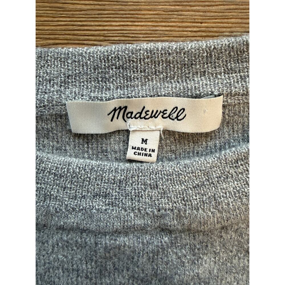 Madewell Gray Merino Wool Blend Crewneck Sweater Women’s Minimalist - Picture 2 of 4